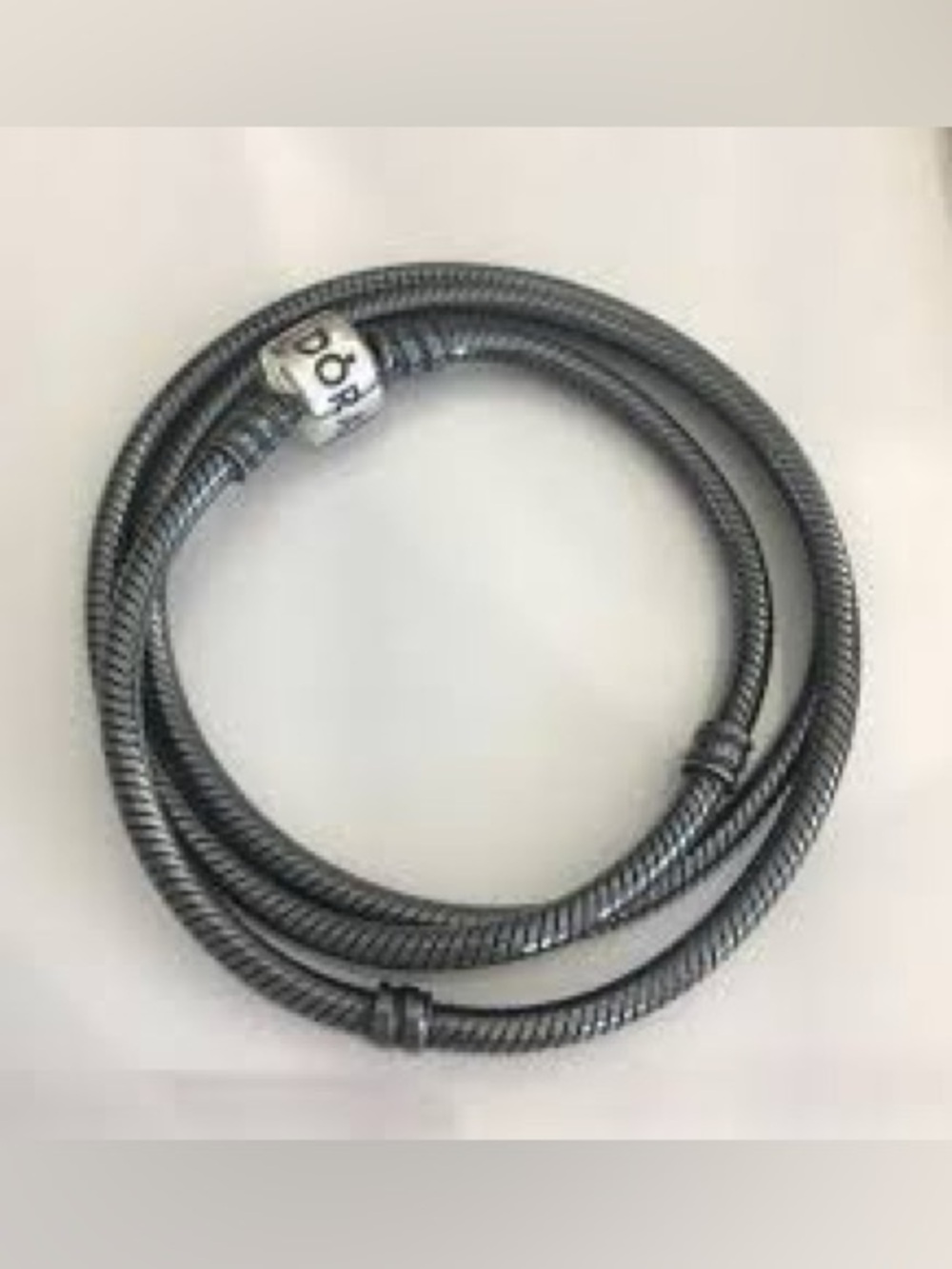Pandora Retired Oxidized Sterling Silver Snake Chain Necklace